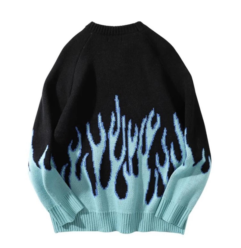 Aqua Flame Sweater