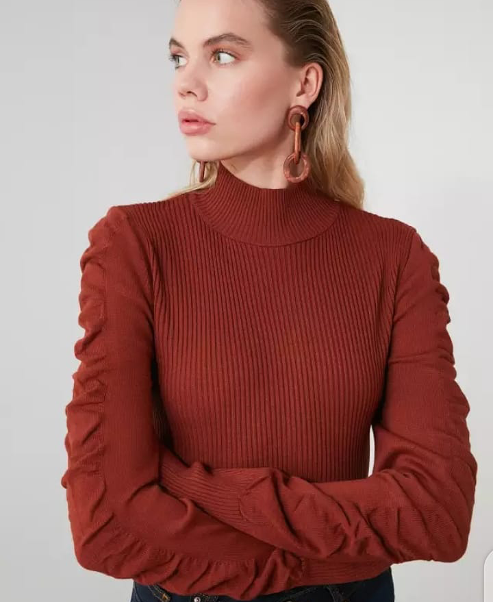 Brick Red Blouse