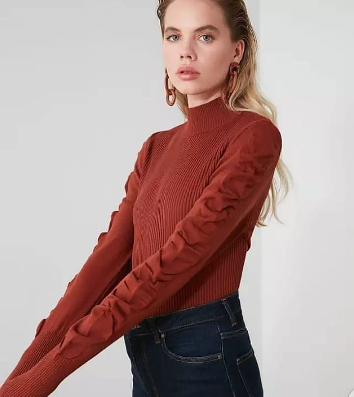 Brick Red Blouse