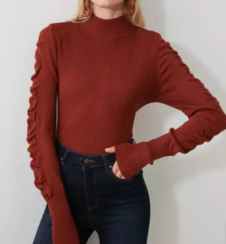 Brick Red Blouse